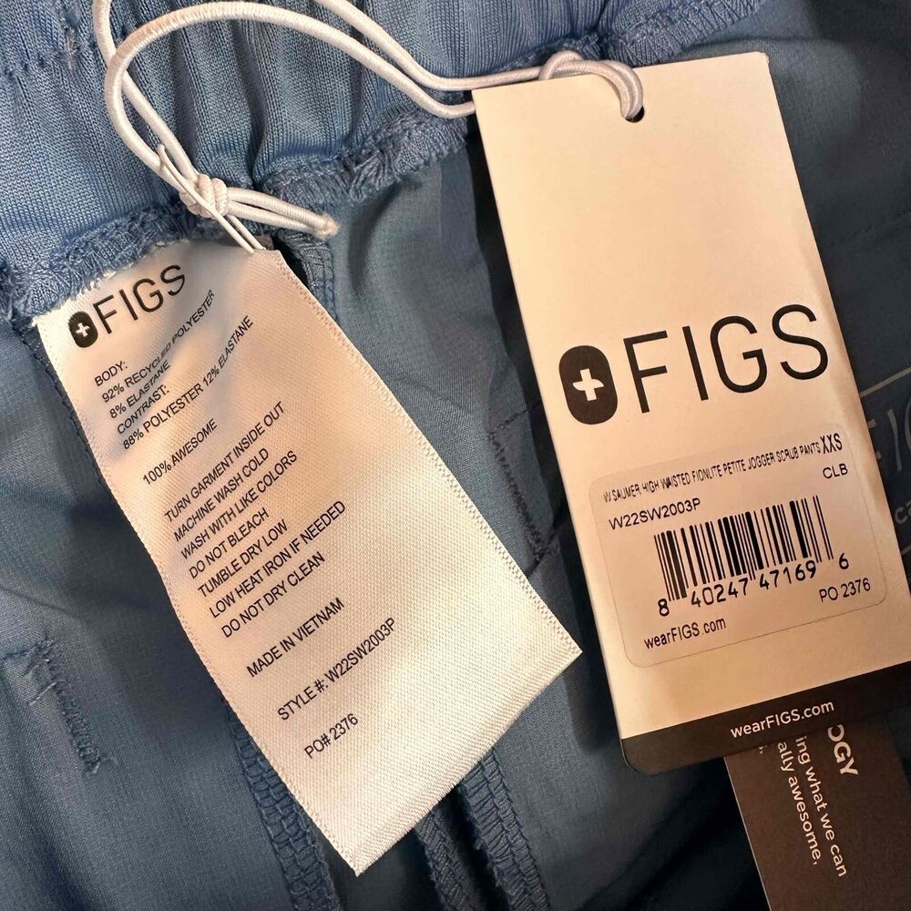 FIGS Blue Saumer High Waisted Drawstring Scrub Pa… - image 10